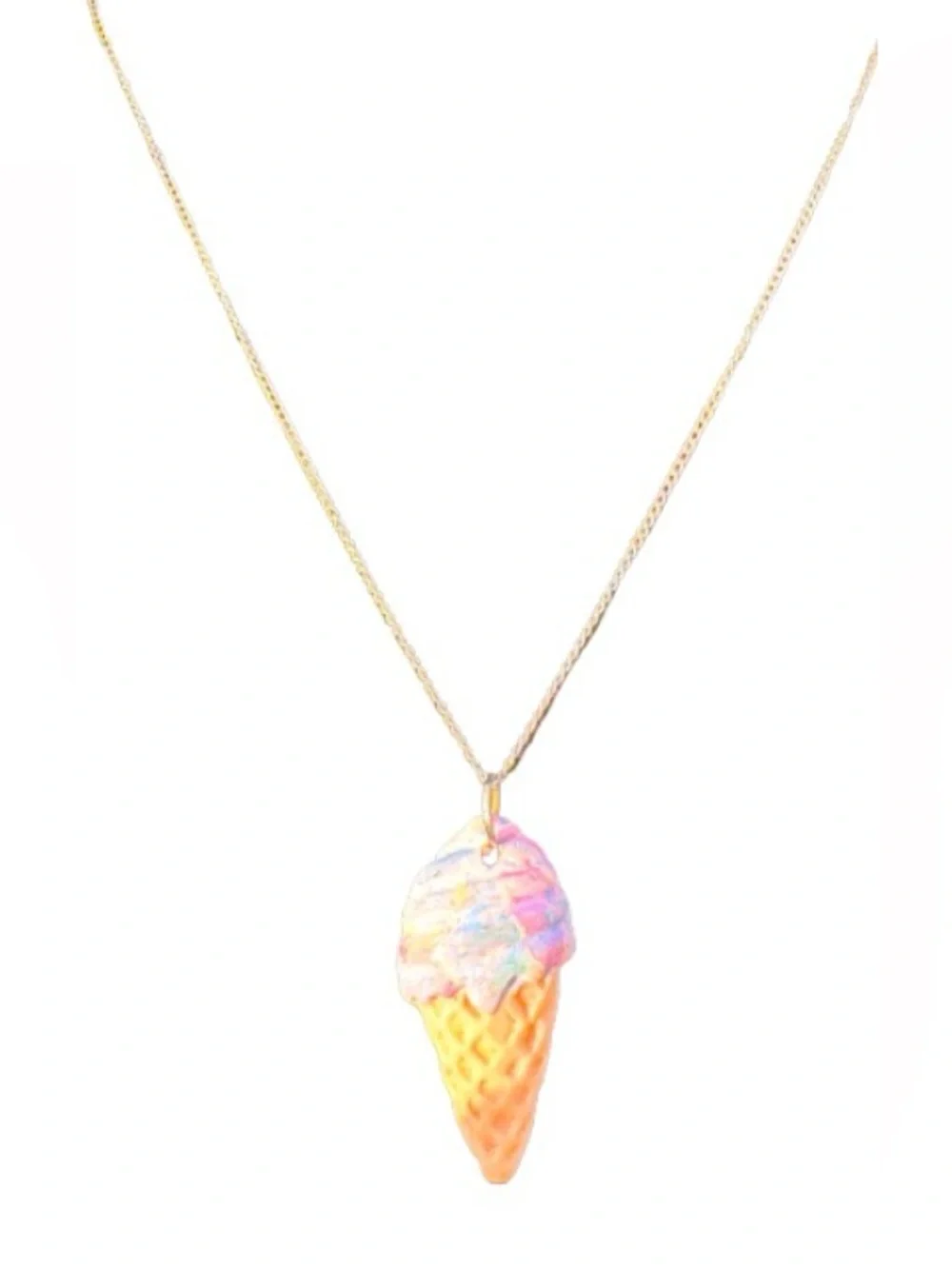 Acrylic Ice Cream Cone Necklace